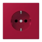 JUNG - SCHUKO-Steckdose, 16A 250V~, SK, Duroplast, Serie LS, rouge carmin (32100)