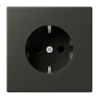 JUNG - SCHUKO-Steckdose, 16A 250V~, SK, Duroplast, Serie LS, ombre naturelle 59 (4320R)