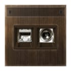 JUNG - Smart-TV-Anschlussdose 2fach, mit Schriftfeld, Messing, Serie LS, Messing antik