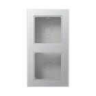 JUNG - Aufputz-Kappe 2fach, Serie A, aluminium