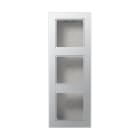 JUNG - Aufputz-Kappe 3fach, Serie A, aluminium