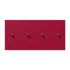 JUNG - Abdeckung mit 2+2 Kipphebel Zylinder, waag., Serie LS 1912, rouge carmin