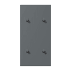 JUNG - Abdeckung mit 2+2 Kipphebel Zylinder, senkr., Serie LS 1912, gris foncé 31