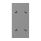 JUNG - Abdeckung mit 2+2 Kipphebel Zylinder, senkr., Serie LS 1912, gris 31