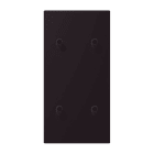 JUNG - Abdeckung mit 2+2 Kipphebel Zylinder, senkr., Serie LS 1912, noir d'ivoire