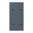 JUNG - Abdeckung mit 2+2 Kipphebel Zylinder, senkr., Serie LS 1912, gris fonce 59