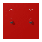 JUNG - Abdeckung mit 2 Kipphebel Zylinder, Pfeilsymbolen, Serie LS 1912, rouge vermillon 31