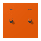 JUNG - Abdeckung mit 2 Kipphebel Zylinder, Pfeilsymbolen, Serie LS 1912, orange vif