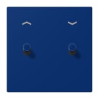JUNG - Abdeckung mit 2 Kipphebel Zylinder, Pfeilsymbolen, Serie LS 1912, bleu outremer foncé