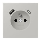JUNG - Steckdose Frz/Belg mit USB Typ AC LC3201