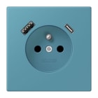 JUNG - Steckdose Frz/Belg mit USB Typ AC LC3203