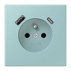 JUNG - Steckdose Frz/Belg mit USB Typ AC LC3203