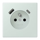 JUNG - Steckdose Frz/Belg mit USB Typ AC LC3203