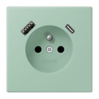 JUNG - Steckdose Frz/Belg mit USB Typ AC LC3204