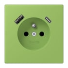 JUNG - Steckdose Frz/Belg mit USB Typ AC LC3205