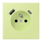 JUNG - Steckdose Frz/Belg mit USB Typ AC LC3205