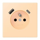 JUNG - Steckdose Frz/Belg mit USB Typ AC LC3206