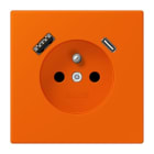 JUNG - Steckdose Frz/Belg mit USB Typ AC LC3208