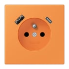 JUNG - Steckdose Frz/Belg mit USB Typ AC LC3208