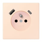 JUNG - Steckdose Frz/Belg mit USB Typ AC LC3208