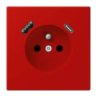 JUNG - Steckdose Frz/Belg mit USB Typ AC LC3209