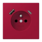 JUNG - Steckdose Frz/Belg mit USB Typ AC LC3210