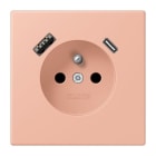 JUNG - Steckdose Frz/Belg mit USB Typ AC LC3210