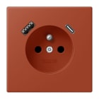 JUNG - Steckdose Frz/Belg mit USB Typ AC LC3211