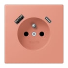 JUNG - Steckdose Frz/Belg mit USB Typ AC LC3211