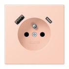 JUNG - Steckdose Frz/Belg mit USB Typ AC LC3211