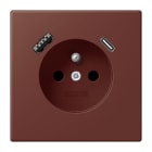JUNG - Steckdose Frz/Belg mit USB Typ AC LC3212
