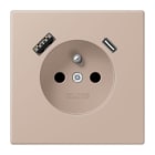JUNG - Steckdose Frz/Belg mit USB Typ AC LC3213