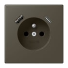 JUNG - Steckdose Frz/Belg mit USB Typ AC LC3214