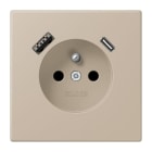 JUNG - Steckdose Frz/Belg mit USB Typ AC LC3214