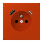 JUNG - Steckdose Frz/Belg mit USB Typ AC LC4320