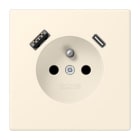 JUNG - Steckdose Frz/Belg mit USB Typ AC LC4320
