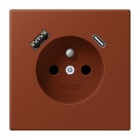 JUNG - Steckdose Frz/Belg mit USB Typ AC LC4320
