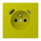 JUNG - Steckdose Frz/Belg mit USB Typ AC LC4320
