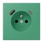 JUNG - Steckdose Frz/Belg mit USB Typ AC LC4320
