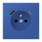 JUNG - Steckdose Frz/Belg mit USB Typ AC LC4320