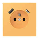 JUNG - Steckdose Frz/Belg mit USB Typ AC LC4320