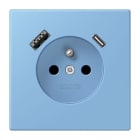 JUNG - Steckdose Frz/Belg mit USB Typ AC LC4320