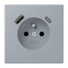 JUNG - Steckdose Frz/Belg mit USB Typ AC LC4320