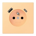 JUNG - Steckdose Frz/Belg mit USB Typ AC LC4320