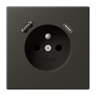 JUNG - Steckdose Frz/Belg mit USB Typ AC LC4320