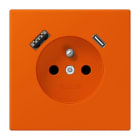 JUNG - Steckdose Frz/Belg mit USB Typ AC LC4320