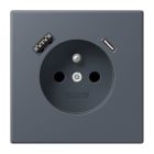 JUNG - Steckdose Frz/Belg mit USB Typ AC LC4320