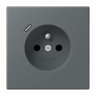 JUNG - Steckdose Frz/Belg mit USB Typ C LC32010