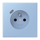 JUNG - Steckdose Frz/Belg mit USB Typ C LC32021