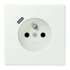JUNG - Steckdose Frz/Belg mit USB Typ C LC32024